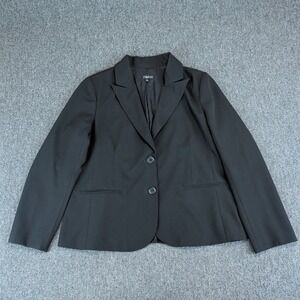 J Cooper Classic Professional Two Button Blazer Women XL Black Office Career